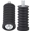 XMMT Coppia Pedane Moto Nero A Costine In Gomma Pedane Per Harley Softail Trike Touring Road King Electra Glide