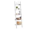 SoBuy Scaffale a scala bagno Libreria a scala angoliera bianco (FRG17-W)