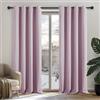 Deconovo Tende per Interni Oscuranti 2 Pezzi 160 CM Altezza, Tende Camera da Letto Coprente Moderne con Occhielli, 132x160 CM (Larghezza x Altezza), Rosa Chiaro