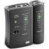 deleyCON Tester per Cavi di Rete RJ11 RJ12 RJ45 ISDN LAN Cavo di Rete Cavo Patch Tester per Cavi CAT6 CAT7 CAT8 Tester per Cablaggio Tester per Cavi - Nero