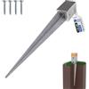 GeZu Impex Supporto per Pali 101 x 101 x 750 mm Zincato a Caldo Set di 4 Ancoraggio a Terra per Recinzione