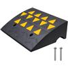 VEVOR Rampa per Soglia in Gomma Capacità Carico Max. 15 Tonnellate Altezza 15,2cm, Rampa per Soglia Gradini Larghezza 49,1cm Superficie Antiscivolo Buchi per Drenaggio Rampa Soglia Antiscivolo Salita