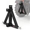 VEVOR Attacco per Rimorchio a 3 Punti con 2 Ricevitori, Attacco Triangolare per Traino da 50,8 mm, Adattatore per Traino di Categoria 1 Compatibile con Kubota John Deere Massey Ferguson Yanmar