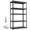 VEVOR Scaffale per Garage in Metallo 5 Ripiani Regolabili Capacità 1360,8kg, Scaffale da Stoccaggio per Carichi Pesanti, per Dispensa, Magazzino, Cantina e Cucina, 103 cm L x 46,5 cm P x 181,3 cm A