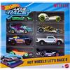 Hot Wheels Let's Race - Set di 8 Veicoli, macchinine e Trucks Scala 1:64 dalla Serie Animata Netflix, per Bambini e Collezionisti Fan di Auto, 3+ Anni, JGK18