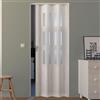 Porta a Soffietto da Interno 88,5x214 cm in PVC con Vetro Florance Pino Sbiancato