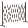 Recinzione per Giardino Estensibile Autoportante 35-300 cm in Metallo e Alluminio Marrone Scuro