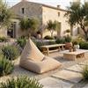 Maanta - Poltrona a Sacco da Esterno Thera in Polipropilene Sand Bouclé - Per Giardino e Terrazzo
