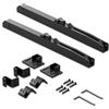 Billowvolve Sistema di smorzamento per porta scorrevole, sistema di smorzamento automatico, ammortizzatore per porta Soft Close Kit di retrofit pista, nero, plastica, nero, 31 cm, autoadesivo