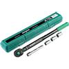 WIESEMANN 1893 Set chiave dinamometrica con prolunga e bussole da 17, 19, 21 mm chiave a scatto con attacco a destra con doppia scala | lega acciaio CV cromato | 80386