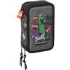 safta MINECRAFT GRAFFITI - Astuccio scuola con 37 utili inclusi, ideale per bambini dai 5 ai 14 anni, comodo e versatile, qualità e resistenza, 12,5 x 5,5 x 19,5 cm