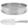 Artibetter Setaccio per Terriccio in Acciaio Inox, Grande Maglia Tonda