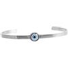 SOLUSTRE Bracciale Donna in Acciaio al Titanio Occhio Turco Blu, Elegante e Comodo da Indossare, per Anniversari e Occasioni Speciali
