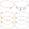 UNICRAFTALE 6 bracciali espandibili in 2 colori, in acciaio inox, regolabili, in filo metallico, per la produzione di gioielli fai da te, regali di festa