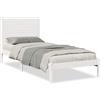 vidaXL Letto in legno massiccio extra lungo senza materasso bianco 90x220 cm