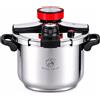 ROYAL SWISS Pentola a pressione Royal Swiss® da 8 litri - 26 cm in acciaio inossidabile a triplo strato - Adatta all'induzione - Valvola di sicurezza - Pentola veloce ed efficiente dal punto di vista energetico