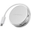 Satechi, Hub multipresa 5-in-1 USB-C con uscita HDMI / USB-A / 2 USB-C / slot per scheda SD, modello OntheGo, colore argento