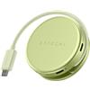 Satechi, Hub multipresa 5-in-1 USB-C con uscita HDMI / USB-A / 2 USB-C / slot per scheda SD, modello OntheGo, colore verde