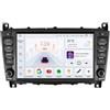 OEM Autoradio multimediale, touchscreen, connettività 4G, compatibile con Mercedes Benz W203 (C 2004 - 2007) e CLC (2008-2010), modello S6