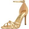 GUESS Sandalo Donna Primavera con Tacco, Oro 710, 37 EU