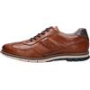 bugatti Uomo Casual sneakers stringate in pelle con rifiniture fatte a mano, Cognac, 41 EU