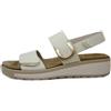 Cinzia Soft Sandali Donna Beige Panna con Doppio Strap, Plantare Estraibile, Zeppa Bassa, MCS122