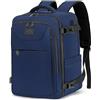 LYNXCHER Zaino Ryanair 40x30x20 Bagaglio a Mano Da Viaggio Cabina Aereo Under Seat Approvato per EasyJet Wizz Air Eurowings 24L Porta Computer 15,6 Pollici,Blu Scuro