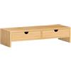 SoBuy Stand Supporto per Monitor,Organizzatore da scrivania, porta PC, bambù, FRG198-N,IT