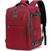 LYNXCHER Zaino da Viaggio Easyjet 45x36x20-Zaino da Viaggio Aereo-Bagaglio a Mano-Borsa da Cabina Zaino 30L per Uomo e Donna da Scuola Lavoro,15.6 Pollici Porta PC Rosso Scuro