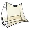 MATCHU - Rimbalzo 2 in 1 - Kickback - Adatto per calcio e pallamano - 183 x 130 cm - Nero/Giallo