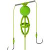 Nutup Ami da pesca in metallo con doppio gancio verde, con fondo inverso, misure 8-13, per acqua salata, acqua dolce, spiaggia, casting, kit da pesca (10#)