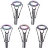 Abaodam 5 Pezzi Set di Anelli Guida in Acciaio Inossidabile per Canne da Pesca, Accessori per Riparazione Punta, Riutilizzabili e Facili da Trasportare, per Canne Jigging e Spinning