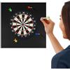 Generisch Protezione da parete per freccette, tappetino nero rimovibile, classe professionale per adulti, sala giochi, garage, casa, aula