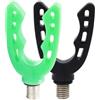 Nutup Testa di supporto per canna da pesca in silicone per pesca a galleggiante, per pesca e pesca notturna, filo nero (verde luminoso)