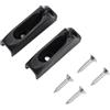 Solaughguy Tacchetti per corda per barca, 2 pezzi, in nylon nero, autobloccanti, per cavo da 4 mm, accessori per sartiame nautico e yacht 44 x 13 x 15 mm