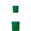 FUNOMOCYA Secchio per Esche Vive in Plastica Verde 2 Pezzi Contenitore Leggero e Resistente per Vermi da Pesca Coperchio per Attrezzatura da Pesca