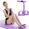 Veridius Set di 6 fasce di resistenza con manici, per allenamento di tutto il corpo, addominali, gambe, glutei, schiena, braccia, attrezzo fitness per casa, ufficio, viaggi, yoga, stretching