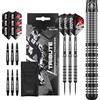 KOTO darts KOTO - Freccette Tribute 14 G, Nero & Argento, Uso Professionale, incl. Alette, Aste e Portafoglio per Freccette