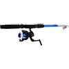 ULTECHNOVO Canna da Pesca Telescopica Robusta e Uscita Fluida del Filo Mulinello in Plastica Set Blu Accessori per Pesca su Ghiaccio per Attività All'aperto