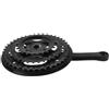 Artibetter Guarnitura Bici per Mountain Bike in Acciaio al Carbonio e Plastico, Corona Singola Robusta per Ciclismo su Strada e Fuoristrada, Accessorio Resistente