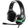 Konix Mythics Cuffie gaming con cavo Nemesis per Xbox One e Series X|S - Microfono a 45° - Cavo da 1,5 m - Connettore Jack da 3,5 mm - Nero e verde