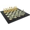 Italfama Set Scacchi In Metallo Oro Arabo Con Scacchiera In Acero Giapponese
