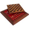 Italfama Scacchi Metallo Placcato Oro Argento Tavola Legno Cassetto 17cm Italia