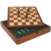 Italfama Scacchiere Magnetica In Legno 37cm Con Scatola Portaoggetti Per Viaggio