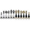 Italfama Scacchi Metallo Legno Oro Argento Fatto A Mano 10.3cm Re Italia