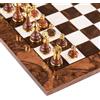 Italfama Set Scacchi di Lusso Noce Italiano Oro Argento Scacchiera 51cm