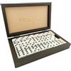 Italfama Lusso Domino Set Similpelle Custodia, Classico Gioco, Fatto IN Italia