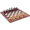 Italfama Set Di Scacchi In Noce Fatti A Mano 60cm, Pedine Appesantite
