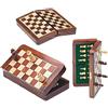 Italfama Magnetico Legno Viaggio Scacchi Set, Pieghevole Board 13x13cm, Italiano
