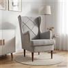 Generico Poltrona Grigio Chiaro Velluto,Sedie,Poltrone-42029896